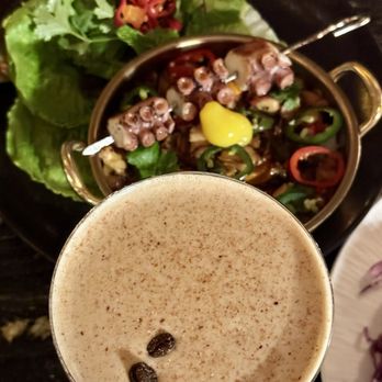 AYA - Wok-charred Octopus Sisig with 2nd Golden Eclipse - Seafood Near Me - Rohnert Park, California