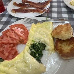 Spinach Florentine omelette