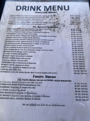 Menu photo 2 Shipwreck Bar & Grill St Kitts, SA Menu photo 2 Shipwreck Bar & Grill St Kitts, SA