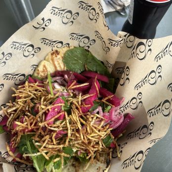 Dune - Organic Green Herb Falafel Sandwich Mexican Coca Cola - Falafel Near Me - Los Angeles, California Dune - Organic Green Herb Falafel Sandwich Mexican Coca Cola - Falafel Near Me - Los Angeles, California