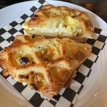 Blackwater Coffee - Egg, cheese and ham in a croissant pastry - Coffee & Tea Near Me - Sarnia, Ontario