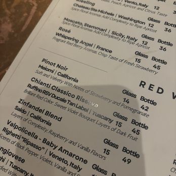 Osteria by Capri - My wine at the time of checkout was $17 not $15! I had the Ruffin Ducale tan label Chianti. - Italian Near Me - Downers Grove, Illinois