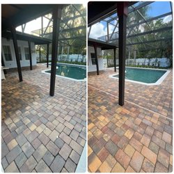 Kennelly Paver Sealing - Before and after
