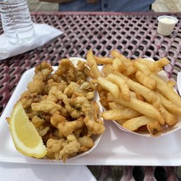 An order of belly clams and fries.