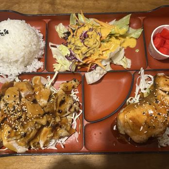 Haku Sushi - Chicken and Salmon Teriyaki Bento (4 stars) - Japanese Near Me - Santa Rosa, California Haku Sushi - Chicken and Salmon Teriyaki Bento (4 stars) - Japanese Near Me - Santa Rosa, California