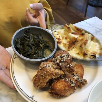 Ben Paris - Sesame fried chicken, collards, macaroni & cheese...soul food refined - New American Near Me - Seattle, Washington