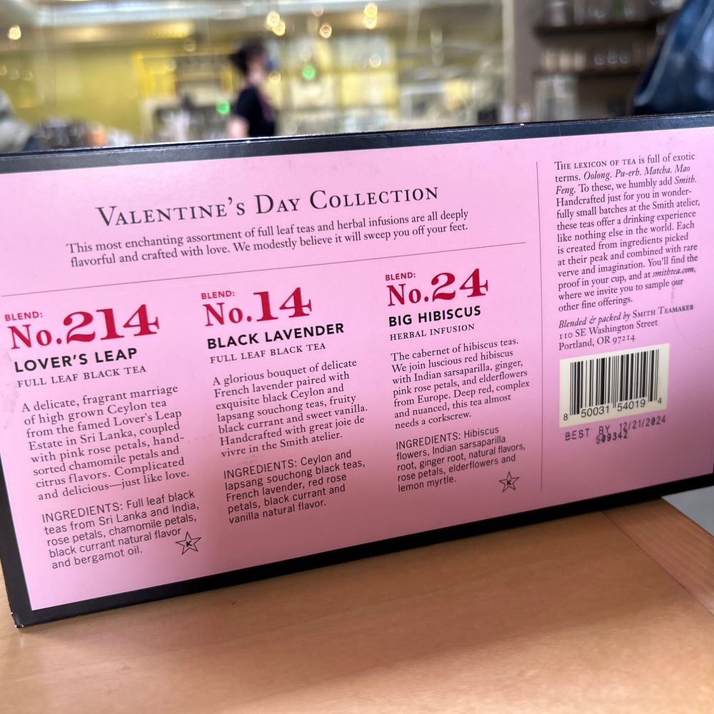 Smith Teamaker - Valentine's Day Collection! Worth it to bring home a little of everything! - Tea Rooms Near Me - Portland, Oregon Smith Teamaker - Valentine's Day Collection! Worth it to bring home a little of everything! - Tea Rooms Near Me - Portland, Oregon