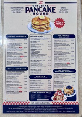 Menu photo 3 The Original Pancake House Miami, FL