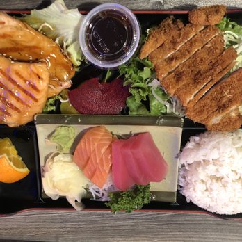 Sushi Momoyama - Bento Box: -salmon teriyaki -sashimi -tonkatsu - Sushi Bars Near Me - Concord, California Sushi Momoyama - Bento Box: -salmon teriyaki -sashimi -tonkatsu - Sushi Bars Near Me - Concord, California