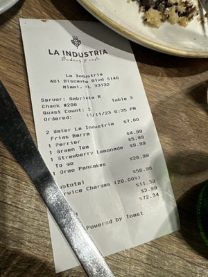 Menu photo 2 La Industria Bakery Miami, FL