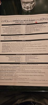 Menu photo 7 Cirino's At Main Street Grass Valley, CA