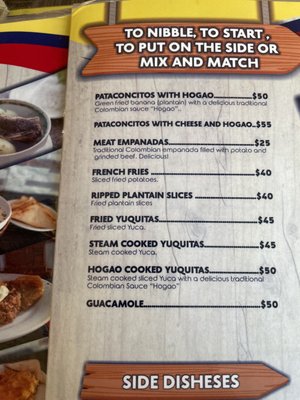 Menu photo 1 Mi Rinconcito Colombiano Playa del Carmen, ROO
