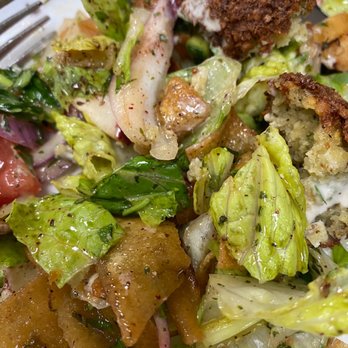 Hayat's Kitchen - Fattoush Salad - very oily - Lebanese Near Me - North Hollywood, California