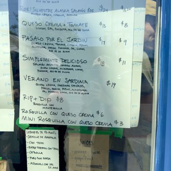 Courage Bagels - Menu as of August 2024 - Bagels Near Me - Los Angeles, California