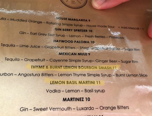 Menu photo 8 Haywood Common Asheville, NC