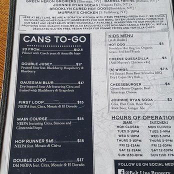 Belt Line Brewery & Kitchen - Menu - Brewpubs Near Me - Buffalo, New York Belt Line Brewery & Kitchen - Menu - Brewpubs Near Me - Buffalo, New York