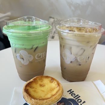 Em Coffee House - Pandan match and banana latte - Coffee & Tea Near Me - San Jose, California
