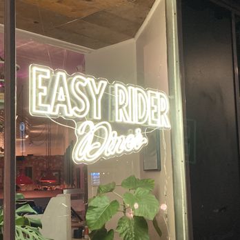 Easy Rider Diner - Neon sign seen from outside - Comfort Food Near Me - Indianapolis, Indiana Easy Rider Diner - Neon sign seen from outside - Comfort Food Near Me - Indianapolis, Indiana