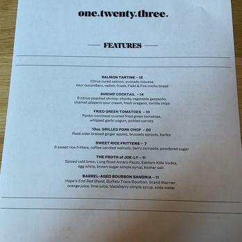 One Twenty Three Tavern - Menu - New American Near Me - Grand Rapids, Michigan One Twenty Three Tavern - Menu - New American Near Me - Grand Rapids, Michigan
