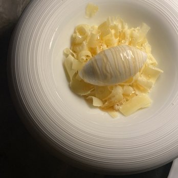 Frevo - Suppl of $30. pretty but not good, quite overwhelming yet underwhelming for $. Shaved 36mo aged cheese with truffle honey & honey icecream - French Near Me - New York, New York