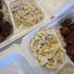 Mac salad gone wrong.  Why? It's my favorite side and this isn't typical of Hawaiian Bros.