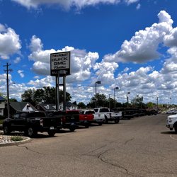 Lavery Automotive Sales and Service - A view of our available trucks on a beautiful sunny day.
