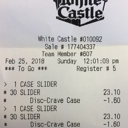 They took care of "That Guy" -  dropping a 60 slider order at high noon lunch rush.