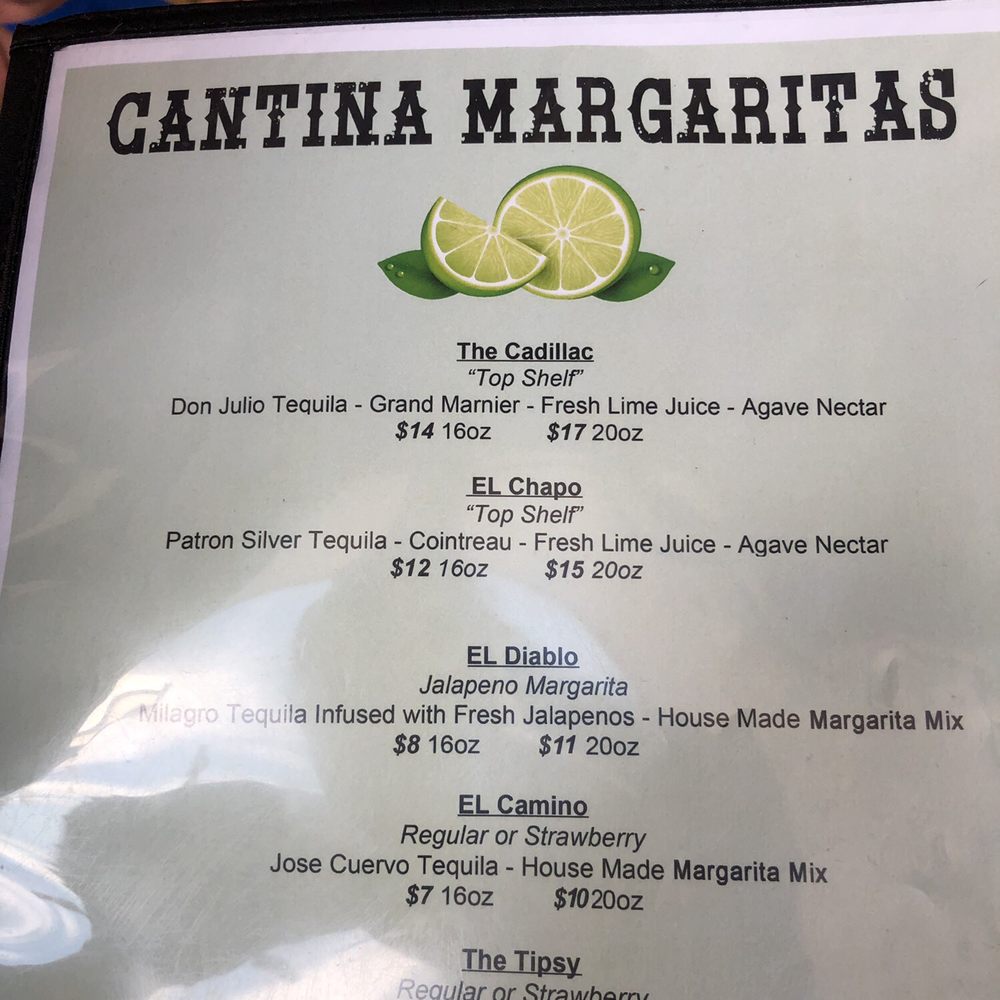 Tipsy Taco - The drink menu - Tacos Near Me - Ormond Beach, Florida