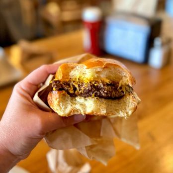 EMMI's - Inside the Double Smashburger - perfectly cooked and so good! - Sandwiches Near Me - Sierra Madre, California