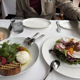 Buratta and salad