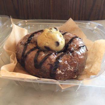 Sidecar Doughnuts & Coffee - Salted Malted Chocolate Chip Cookie Dough cake donut. Meh. Was more like a chocolate chip brick. - Donuts Near Me - Costa Mesa, California Sidecar Doughnuts & Coffee - Salted Malted Chocolate Chip Cookie Dough cake donut. Meh. Was more like a chocolate chip brick. - Donuts Near Me - Costa Mesa, California