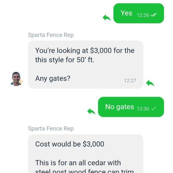 Sparta Fence - $3500 total for 50ft staining included - Fences & Gates Near Me Sparta Fence - $3500 total for 50ft staining included - Fences & Gates Near Me