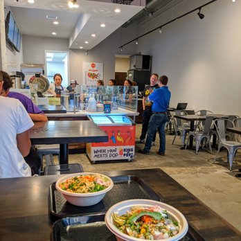 Poke Bar - Inside. Facing dining room and open kitchen. - Poke Near Me - Atlanta, Georgia Poke Bar - Inside. Facing dining room and open kitchen. - Poke Near Me - Atlanta, Georgia