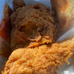 Krispy Krunchy Chicken - 2 piece Dark Meat Fried Chicken Dinner with honey biscuit