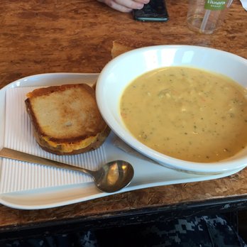 Panera Bread - Grilled cheese w a bowl of broccoli cheddar soup - Salad Near Me - Atlantic Beach, Florida