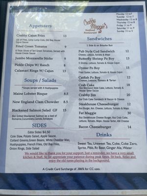 Menu photo 8 Crabby Maggie's Strasburg, VA Menu photo 8 Crabby Maggie's Strasburg, VA