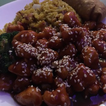 Corning Class - Sesame chicken combo with fried rice and an egg roll. Tbh, was underwhelming. - Asian Fusion Near Me - Corning, New York