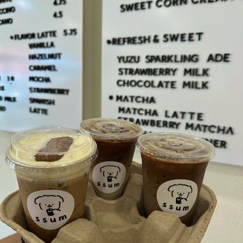 Ssum Coffee - Lotus foam top coffee, spicy honey latte, and Mocha latte - Coffee & Tea Near Me - Anaheim, California