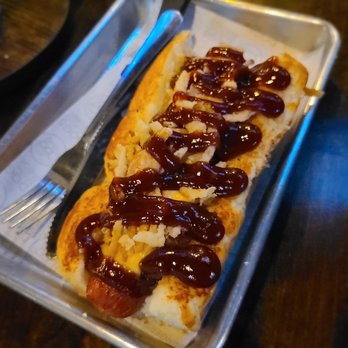 Dog Haus Biergarten - Cowboy. It's alright but it uses a basic hot dog that you can get anywhere. I don't think any place can make basic hot dogs good. - Burgers Near Me - Austin, Texas Dog Haus Biergarten - Cowboy. It's alright but it uses a basic hot dog that you can get anywhere. I don't think any place can make basic hot dogs good. - Burgers Near Me - Austin, Texas