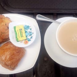 Loseley Park - Tea and scones with clotted cream, butter and jam! Surprisingly filling!