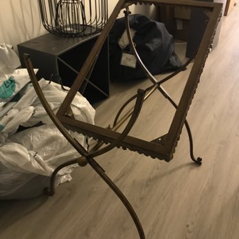 Clutter - Broken side table, with missing glass top (assumed broken since it wasn't returned) - Self Storage Near Me Clutter - Broken side table, with missing glass top (assumed broken since it wasn't returned) - Self Storage Near Me