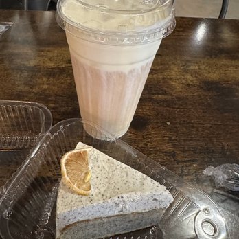 Cafe June - Garden Grey Special and sesame cake - Coffee & Tea Near Me - Ellicott City, Maryland