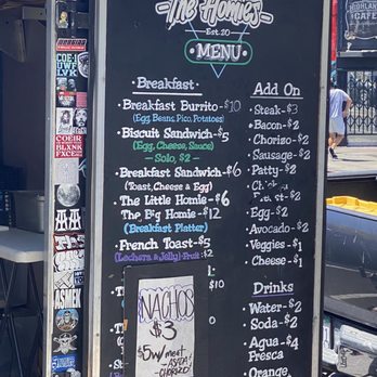 The Homies - Menus as of 8/14/22 - Food Trucks Near Me - Los Angeles, California