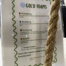 Cold foam options Cold foam options