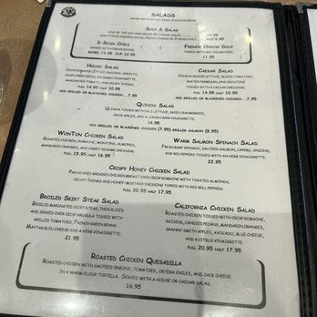 The Black Cow Cafe - Salad Menu - New American Near Me - Montrose, California