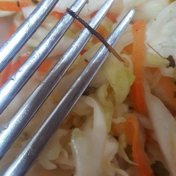 Pupusas Paradise - Sharp piece of stick in the coleslaw. - Salvadoran Near Me - Aurora, Colorado
