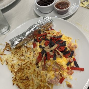 Lake Highlands Cafe - Migas with ham - Breakfast & Brunch Near Me - Dallas, Texas