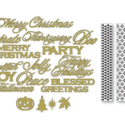 Anna Griffin - Anna Griffin Halloween gold steel cutting die set sold on HSN.