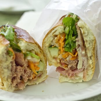 Ba Xuyen - BBQ Pork (Left) and Pâté Thit Nguoi (Right) - Vietnamese Near Me - Brooklyn, New York Ba Xuyen - BBQ Pork (Left) and Pâté Thit Nguoi (Right) - Vietnamese Near Me - Brooklyn, New York