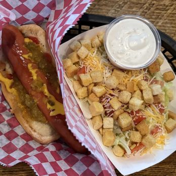 Thunder Road Bar and Grill - It's a hot dog! (And salad) - Wine Bars Near Me - Augusta, Georgia Thunder Road Bar and Grill - It's a hot dog! (And salad) - Wine Bars Near Me - Augusta, Georgia